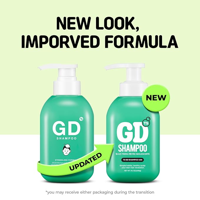 TS GD Teen Shampoo for Itchy, Flaky, Dry, Sensitive Scalp, Sulfate and Silicone Free Gentle Scalp Cleanser for Build Up and Odor Care, Korean Hair Care 14.01 fl oz, 400ml