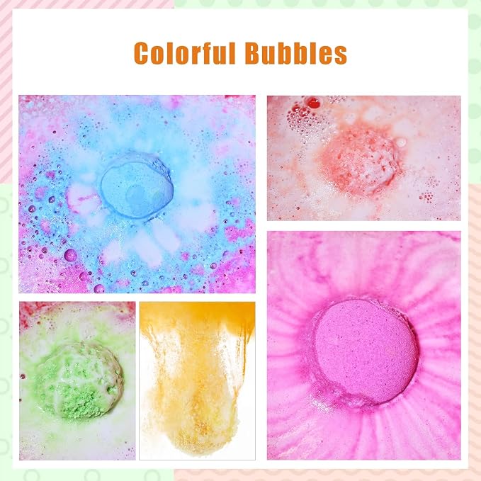 Bath Bombs for Men and Boys, Anniversary Birthday Gift Set, Stress Relief Bath Soak, Muscle Pain Relief, Organic Bath Bombs, with Essential Oils, Epsom Salt and Vitamin C, Non-Toxic, 6 Scents, 12 Pack