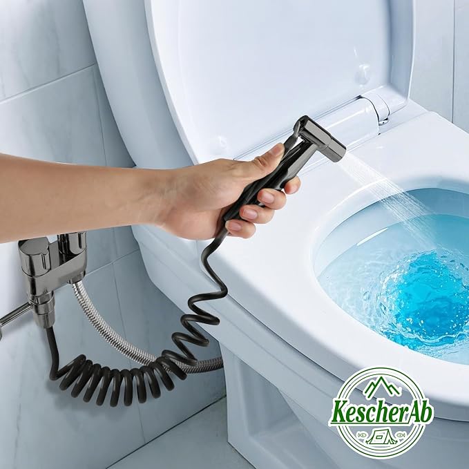 Handheld Toilet Bidet Sprayer for Toilet, Adjustable Water Pressure Control with Complete Bidet Spray Hoses Kit for Feminine Wash, Cloth Diaper Sprayer for Baby Wash