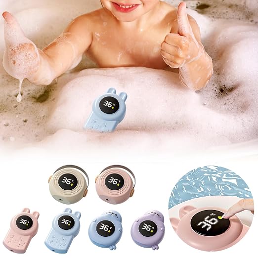 2025 Baby Bath Thermometer - Floating Bath Tub Water Temperature Thermometer with Safety Sensor Fast-Reading BPA-Free - Perfect for Infants Girls Boys Toddlers Newborns (Pink Bunny)