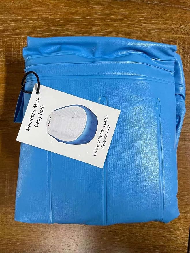 Inflatable Baby Bathtub, Kid Infant Toddler Infant Newborn Inflatable Foldable Shower Pool (Blue)