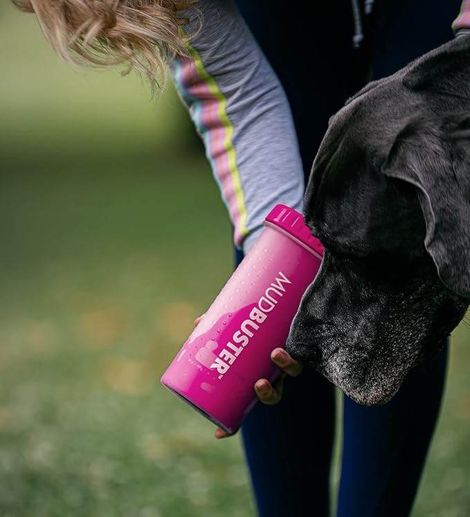 Dexas MudBuster Portable Large Dog Paw Cleaner, Fuchsia - Premium Pet Supplies and Accessories (Pack of 6)