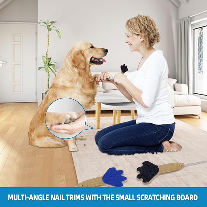 Dog Scratch Board Dog Scratching Pad Multi-Functional Trimming Tool Alternative to Nail Clippers Cat Nail File Easy Care and Stress Free Handheld