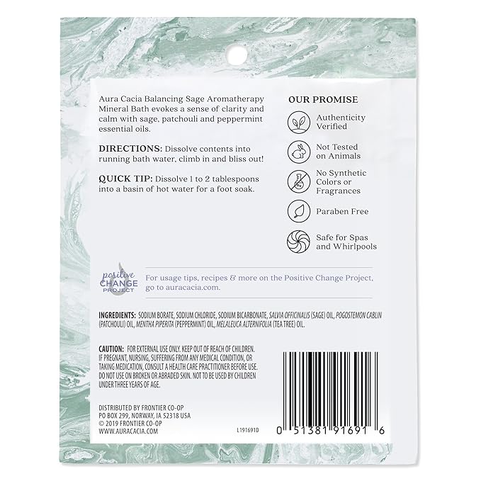 Aura Cacia Sage Mineral Bath 2.5 oz.