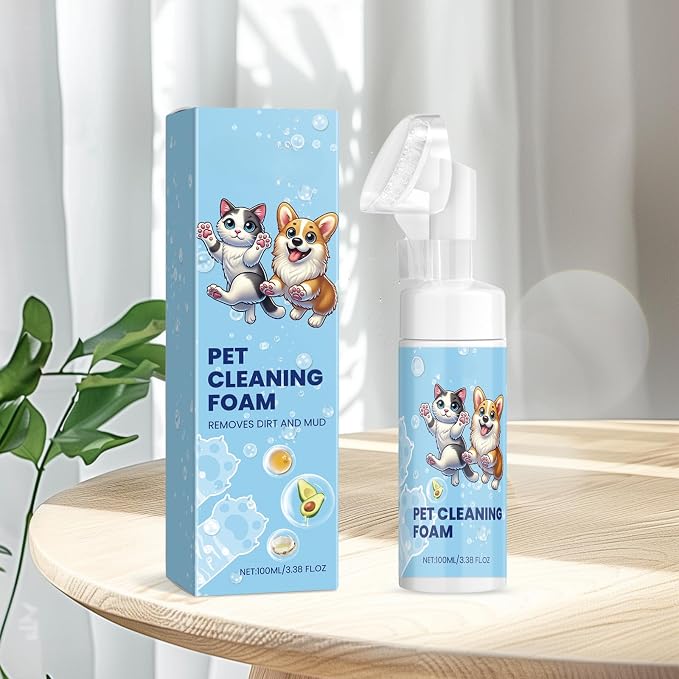 Dog Paw Cleaner Foam for Dogs & Cats, Moisturizing Paw Care | No-Rinse, Pet Safe, Avocado & Coconut Oils, Deeply Hydrates Dry Cracked Pads, After-Walk Care, Sensitive Paws