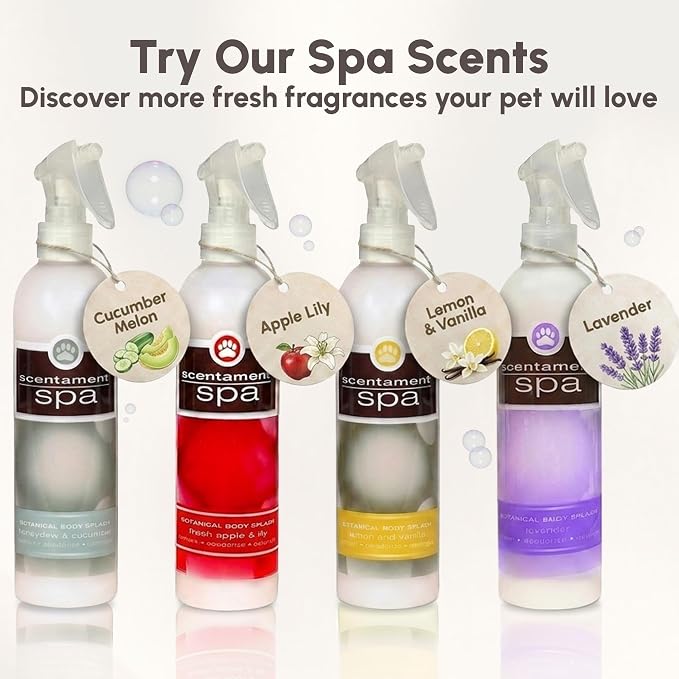 Best Shot Scentament Spa Botanical Body Spray, Body Spray Conditioner for Pets, Cat and Dog Cologne Spray, Sweet Pea, 8 Oz