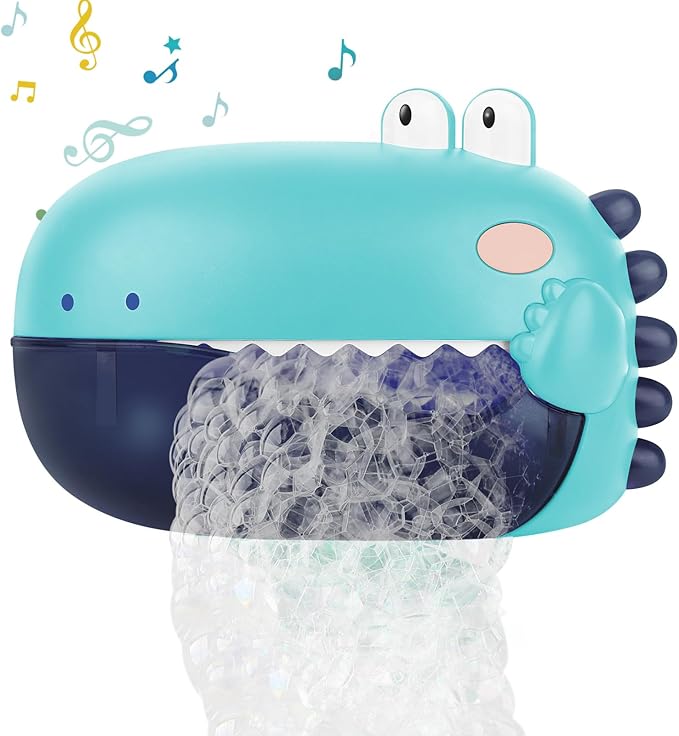 Lehoo Castle Toddler Bath Toys, Bath Bubble Machine, Dinosaur Bath Toys for Kids Ages 1-3, Bubble Maker for Bathtub, Toys for Boys Girls