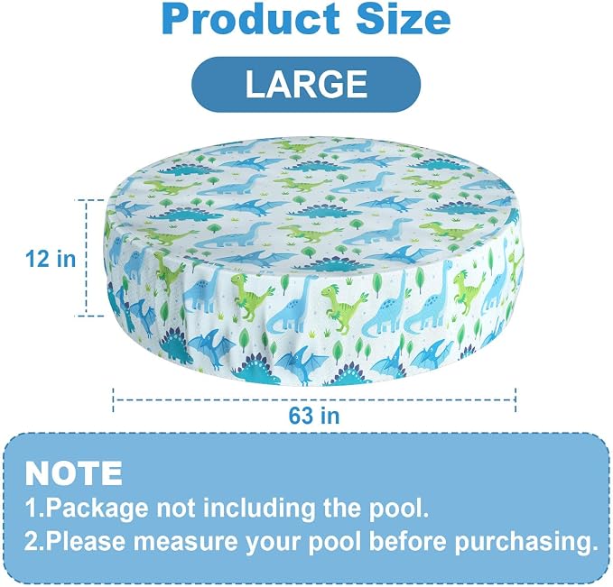 Foldable Dog Pool Cover – Waterproof Round Pet Dog Kiddie Bath Tub Lid Cover, Fit for 32/48/63 Inch Pools, Outdoor Portable Puppy Pool Accessories