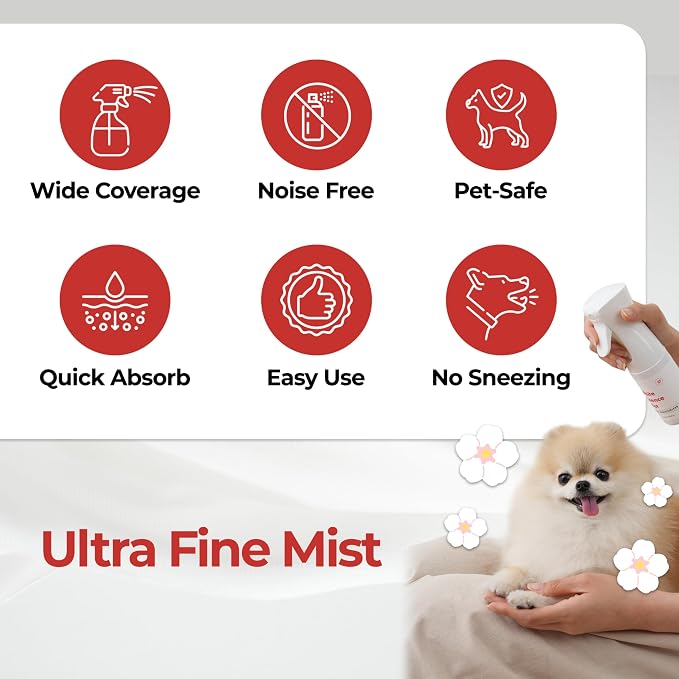 JAYU PET White Essence Mist - Dog Itch Relief, Hypoallergenic Soothing Spray, Dandruff & Dry Skin Spray (5.8fl oz, 170ml)