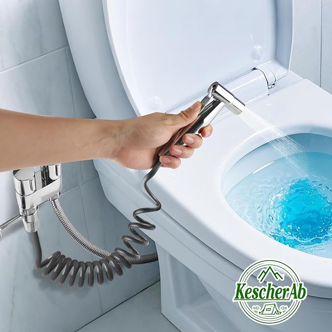 Handheld Toilet Bidet Sprayer for Toilet, Adjustable Water Pressure Control with Complete Bidet Spray Hoses Kit for Feminine Wash, Cloth Diaper Sprayer for Baby Wash