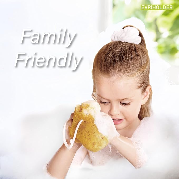 GROOVI BEAUTY Foam Body Sponge for Exfoliating Large Scrubber for a Relaxing Shower or Bath, Pack of 2