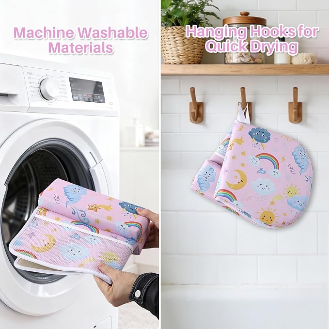 Bath Kneeler and Elbow Rest Pad Set, 1.6'' Thick, Quickly Dry, Bathtub Kneeler Pad with Bath Accessories Storage, Bath Kneeling Pad and Elbow Pad for Tub