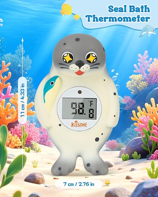 Baby Bath Thermometer Digital for Water Temperature – Fast & Accurate °F/°C Reading, Waterproof Floating Safety Thermometer for Infants & Toddlers