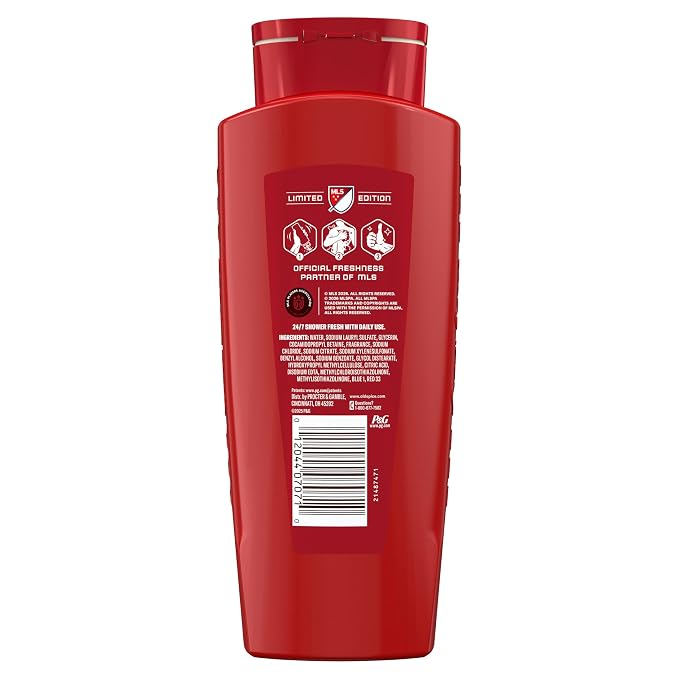 Old Spice Body Wash for Men, MLS Victory, Long Lasting Scent, Freshness that Lasts All Day, Cleanse & Refresh Skin, Limited Edition, Citrus + Success Scent, 21 oz