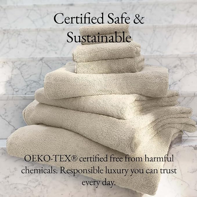 Italic Ultraplush 100% Australian Cotton Hand Towels - Set of 2 Luxury Hand Towels, Ultra Soft and Highly Absorbent 800GSM Towels for Bathroom,Shower, Hotel, and Spa (Sand)