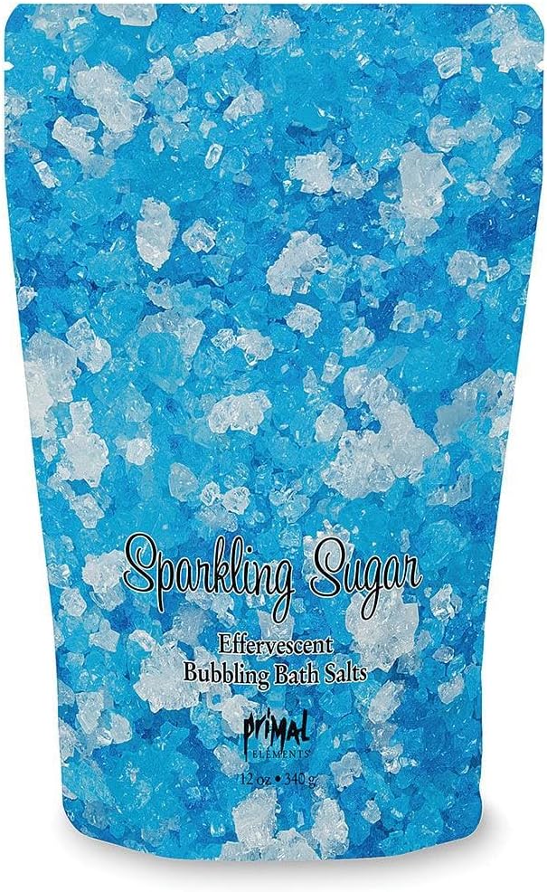 Primal Elements Detoxifying Sea Salt Soak, Bubbling Aromatherapy Salts, Sparkling Sugar, 12 oz Resealable Bag