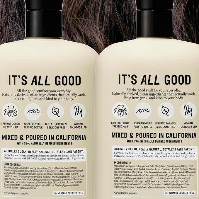 California Naturals Classic Clean Vanilla Bloom Shampoo & Conditioner Set, Natural, Vegan, Cruelty, Silicone, Paraben, and Sulfate Free Shampoo, All Hair Types, 20 Fl Oz (Pack of 2)