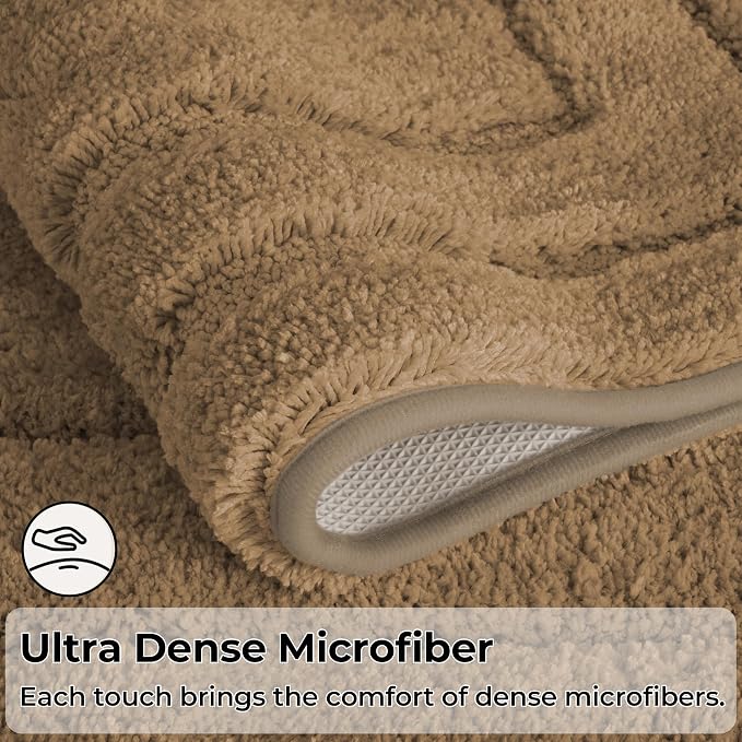 GRANNY SAYS Bathroom Rug Mat, Bath Mats for Bathroom Non-Slip, 24" x 36", Super Soft and Water Absorbent, Microfiber Bath Rugs, Machine Wash Dry, Large Bath Rugs for Floor, Champagne