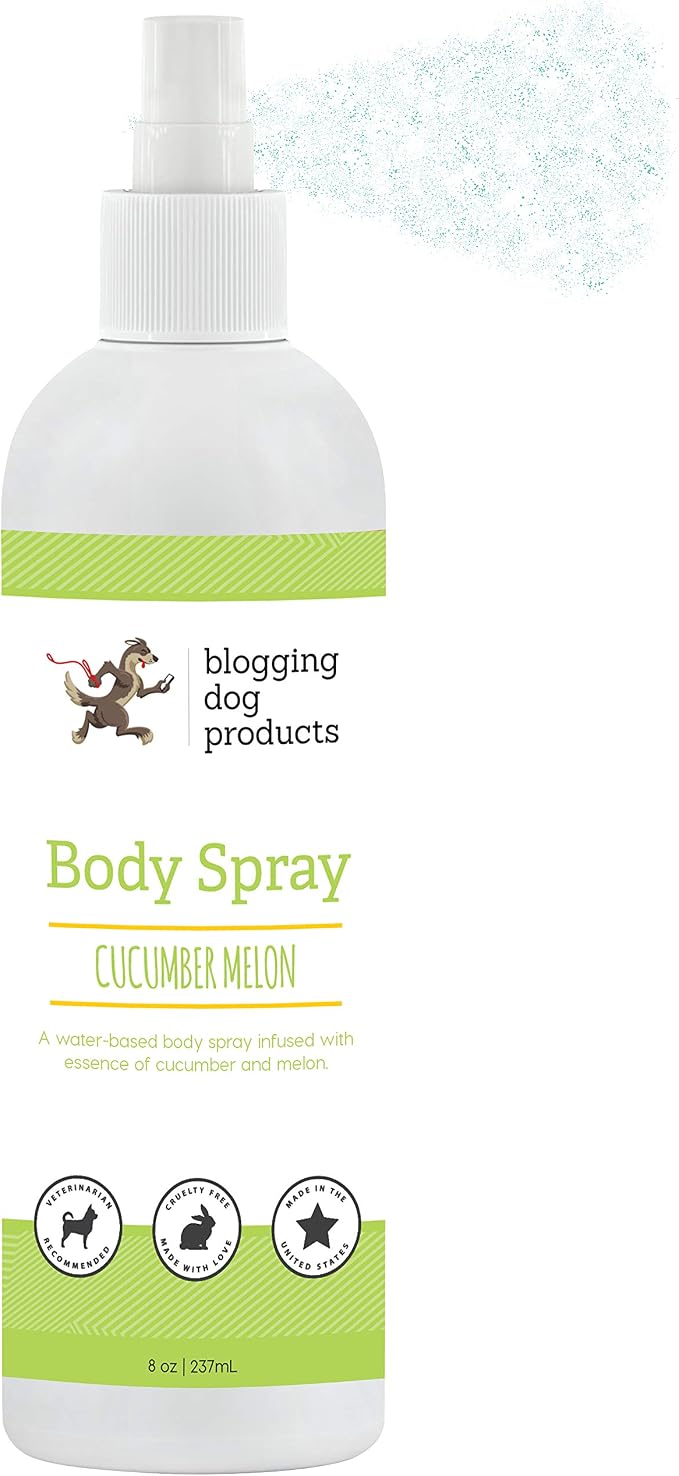 Dog Deodorizing Spray – Long-Lasting Dog Cologne & Pet Odor Eliminator – Cucumber Melon Scented Dog Perfume for Smelly Dogs – Safe, Refreshing Dog Grooming Spray