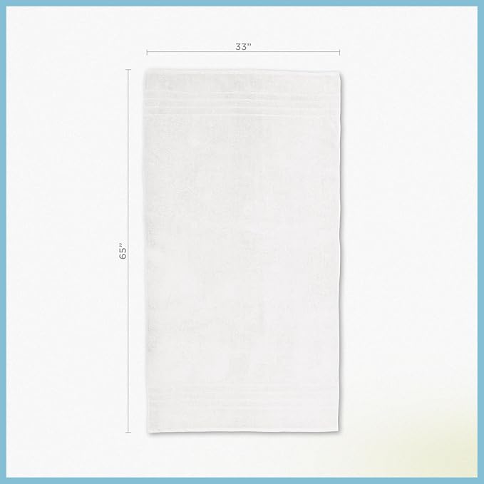 Martex 2-Pack Ultimate Performance Bath Sheet Set, White, 33" x 65" | 100% Cotton, Extra Large Bath Towels, Super Absorbent, Low-Linting, Supersoft