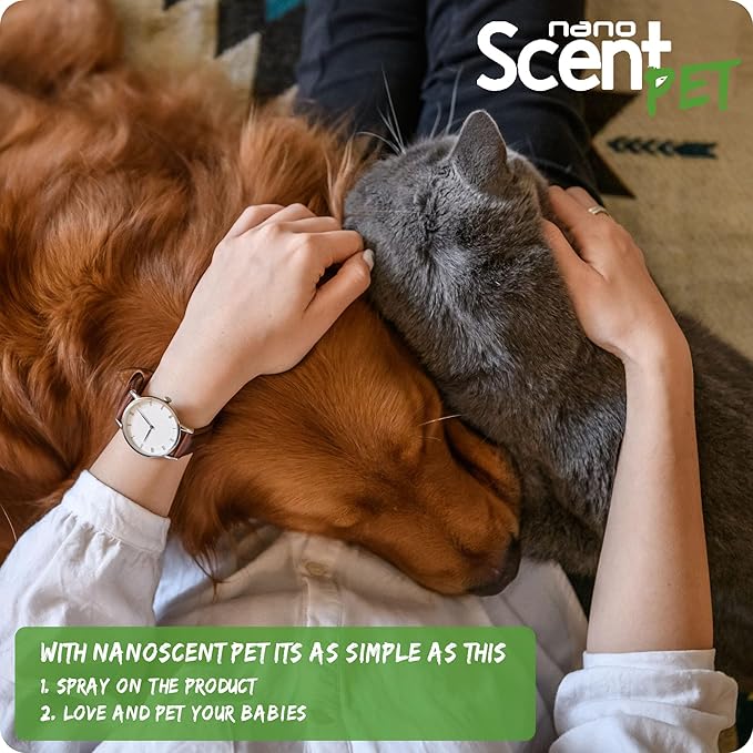 PET Odor Neutralizing Pet Freshening Spray, Nano-Activated, 98% Natural, Alcohol-Free Grooming Spray for Dogs, Cats & Fabrics, Long-Lasting Touch-Release Fragrance - Sweet Jazz (200mL)