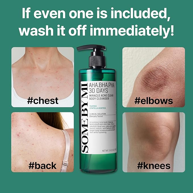 SOME BY MI AHA BHA PHA 30 Days Miracle Acne Clear Body Cleanser (Body Wash Big size - Pack of 1)