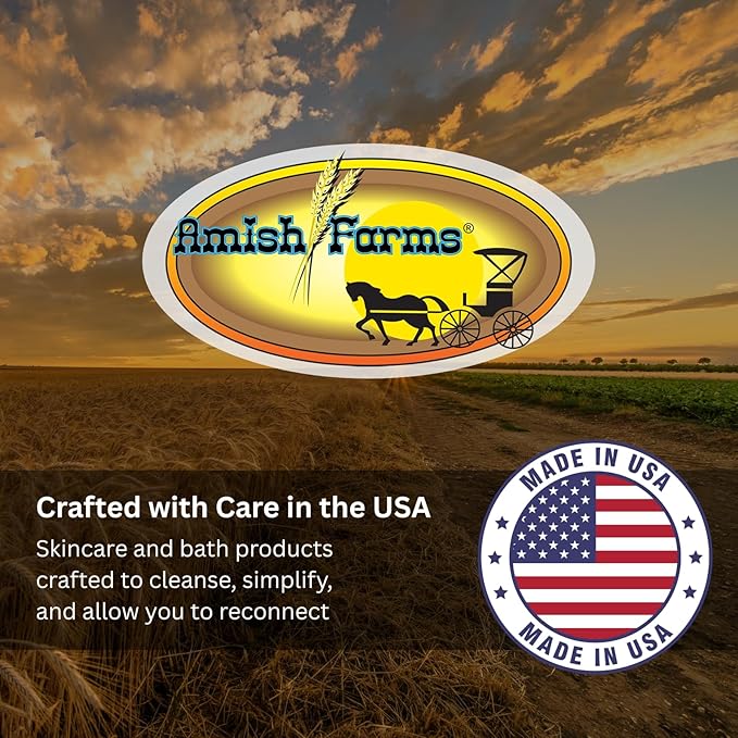 Amish Farms Pure Moisturizing Fragrance Free Bars with Coconut Oil & Shea Butter for Sensitive Skin - Made in USA | Women & Mens Face - Body Bar for Shower | NatureClean | 5oz Ea (5 Bars)