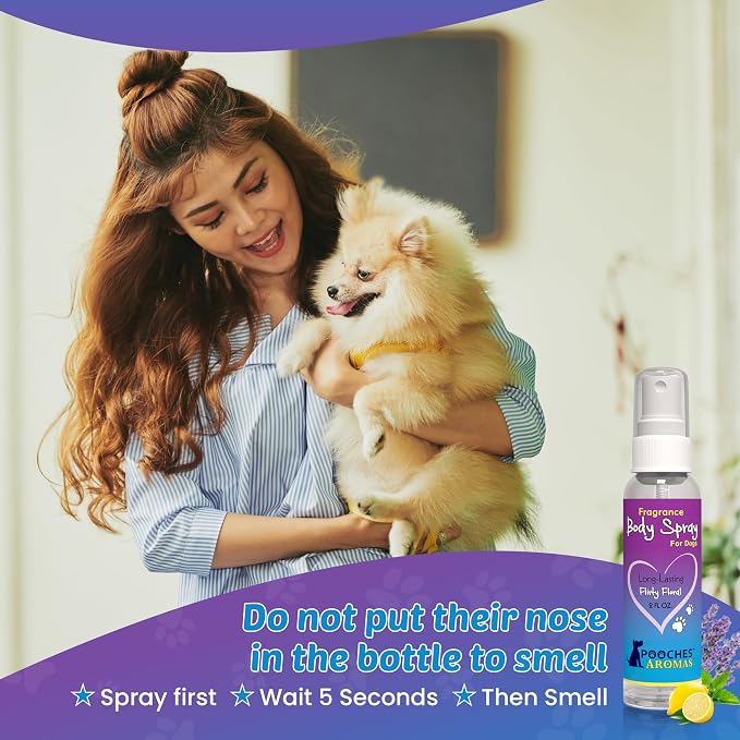 Natural Dog Cologne - Premium Grooming Spray - Long Lasting Spray - Deodorizing & Refreshing For Dogs, Adult Canines and Puppies - Aromas Scent to Refresh the Skin (Pack of 6)