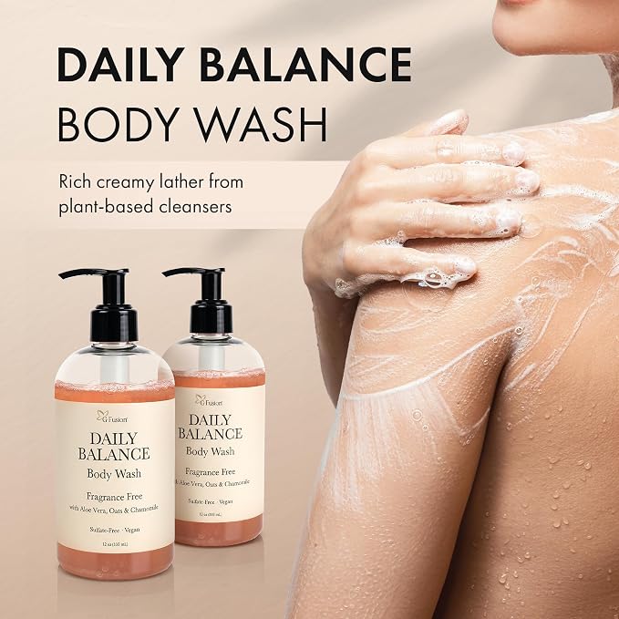ALL Natural Body Wash, Moisturizing Shower Gel - Natural Fragnance Free Body Wash - Shower Gel For Dry & Sensitive Skin - Kids Soap - Organic, Vegan, Sulfate-Free - Bath Gel - Bath Soap with Oats