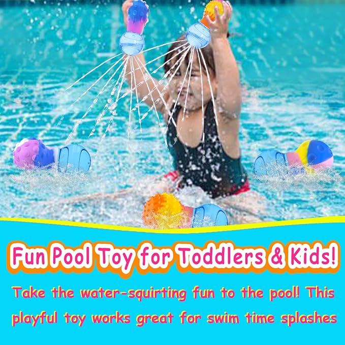 Bath Toys for Toddlers Ages 1-3, Squishy Bath Bulb Bath Toys for 1 2 3 Year Old Boy Girl Gifts, Sensory Squeezing Bathtub Water Toys for Baby Kids 1-3 2-4 Stocking Stuffers