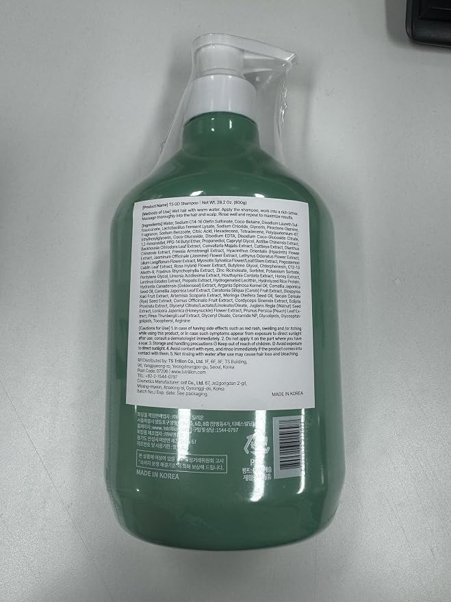 TS GD Teen Shampoo for Itchy, Flaky, Dry, Sensitive Scalp, Sulfate and Silicone Free Gentle Scalp Cleanser for Build Up and Odor Care, Korean Hair Care 28.2 fl oz, 800ml