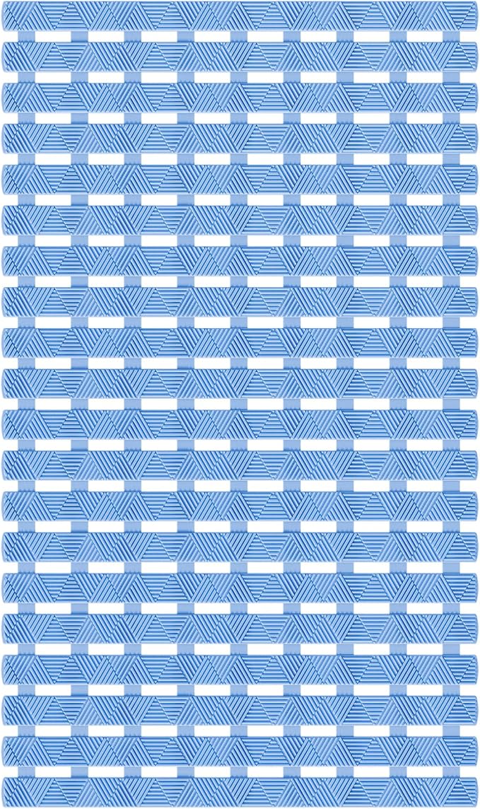 Bathtub Mat Non Slip - for Inside Bath Tub & Shower, Small 27x16 Inch, 180 Strong Suction Cups, Soft Textured Surface, Fast Drain & Quick Dry, Bathroom Safety Mat, Pastel Blue, Matace