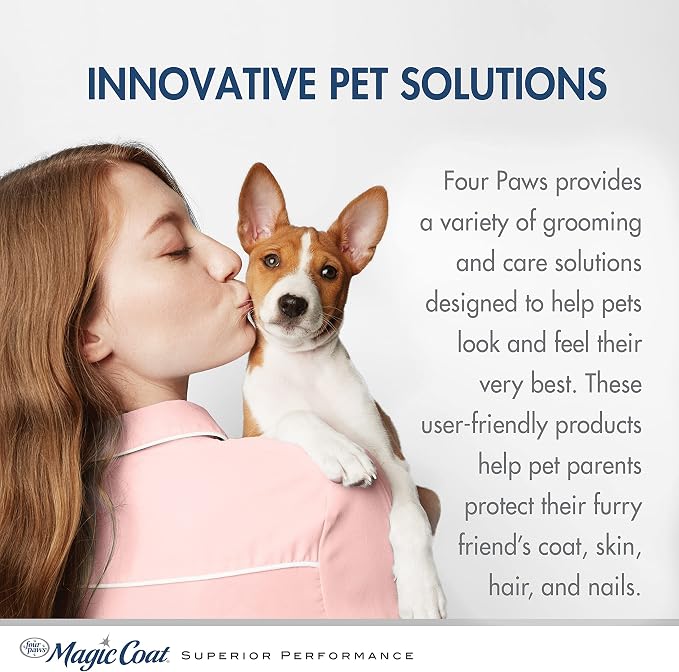 Four Paws Magic Coat Hypoallergenic Oatmeal Conditioner for Dogs, Moisturizing Dog Conditioner for Itchy Dry Skin, Soothing Cucumber Scent, 16 Ounce