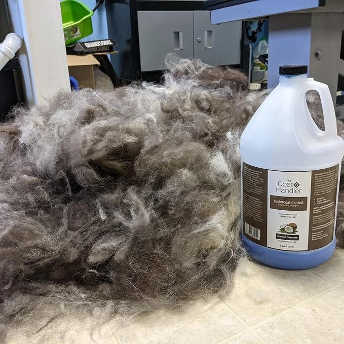The Coat Handler Undercoat Control deShedding Dog Shampoo, 16 oz - Combats and Reduces Shedding, Undercoat Removal, Omega 3 & 6 Rich, Vitamin E Strengthens the Hair Follicle
