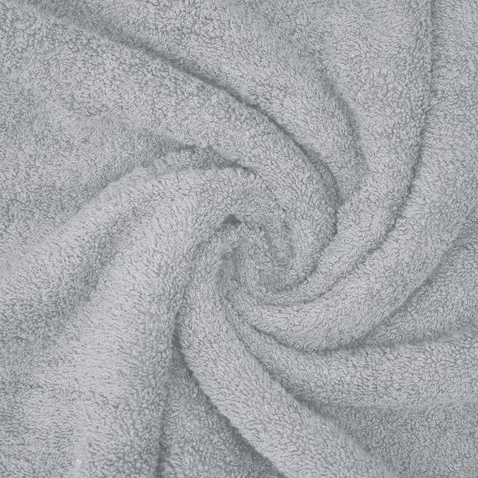 DAN RIVER 2 Pack Bath Sheets Extra Large 35x70, Large Bath Towels for Adults, XL Oversized Heavy Duty Towel Set, 600 GSM 100% Ring Spun Cotton, Soft Quick Dry, Silver