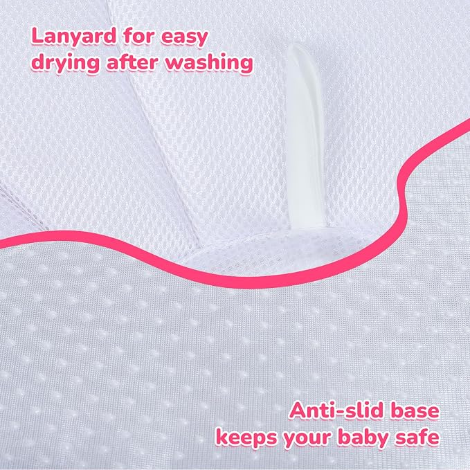 YooxArmor Baby Bath Pad for Infant Bathtub Sink, Non-Slip Flower Bathtub for Infants 0-6 Months, Soft Baby Sink Bath Cushion for Babies Bath Time, Newborns Bath Essentials Must Haves-Butterfly
