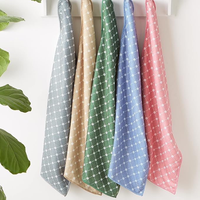 Bone Dry Pet Grooming Towel Collection Trellis Print, Microfiber Absorbent Drying Set, 15x30, Taupe, 3 Count