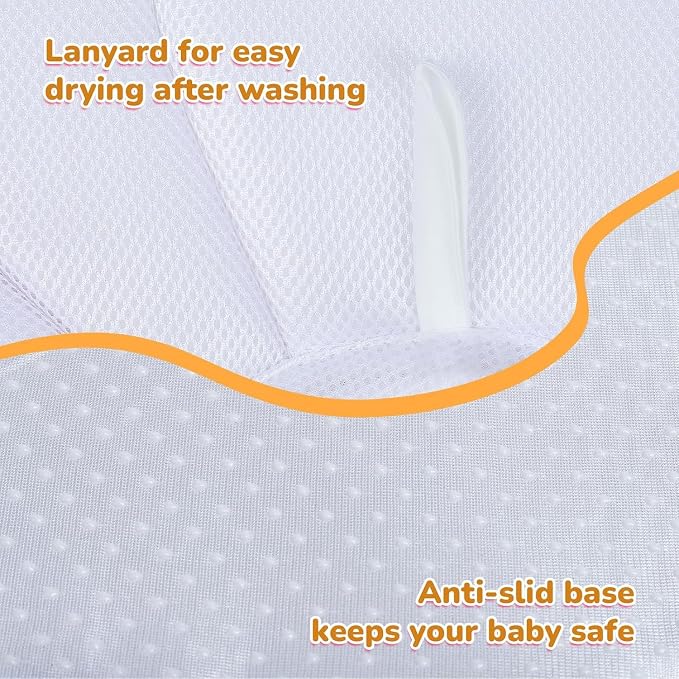YooxArmor Baby Bath Pad for Infant Bathtub Sink, Non-Slip Flower Bathtub for Infants 0-6 Months, Soft Baby Sink Bath Cushion for Babies Bath Time, Newborns Bath Essentials Must Haves-Sunflower