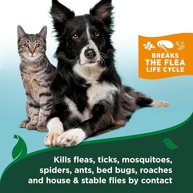 Bundle of Vet's Best Flea and Tick Yard & Kennel Natural Spray - 32 oz + Vet’s Best Flea & Tick Advanced Strength Natural Dog Shampoo - 12 oz