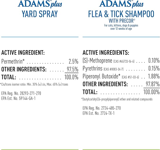 Adams Yard Spray + Shampoo Bundle