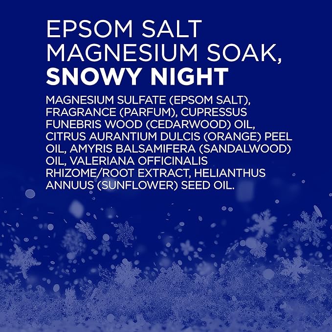 Dr Teal's Epsom Salt Magnesium Soak, Snowy Night, 3 lbs (Pack of 2)