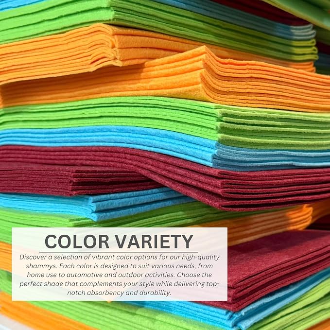 10 Pack Extra Large Original German Shammy Cloths Chamois Towels Super Absorbent for Pets, Parenting Tool Cleaning for Home and Commercial Use Wholesale Bulk (Red)