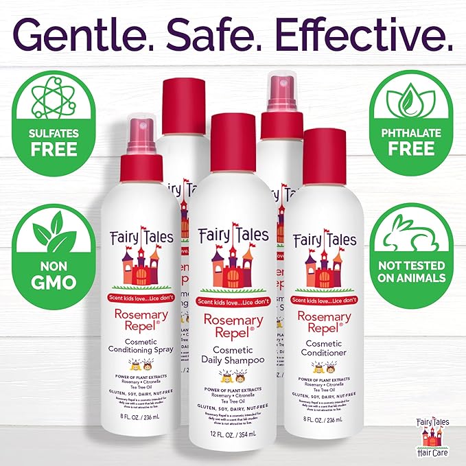 Fairy Tales Rosemary Repel Daily Kids Shampoo– Kids Like the Smell, Lice Do Not, 32 fl oz. (Pack of 1)