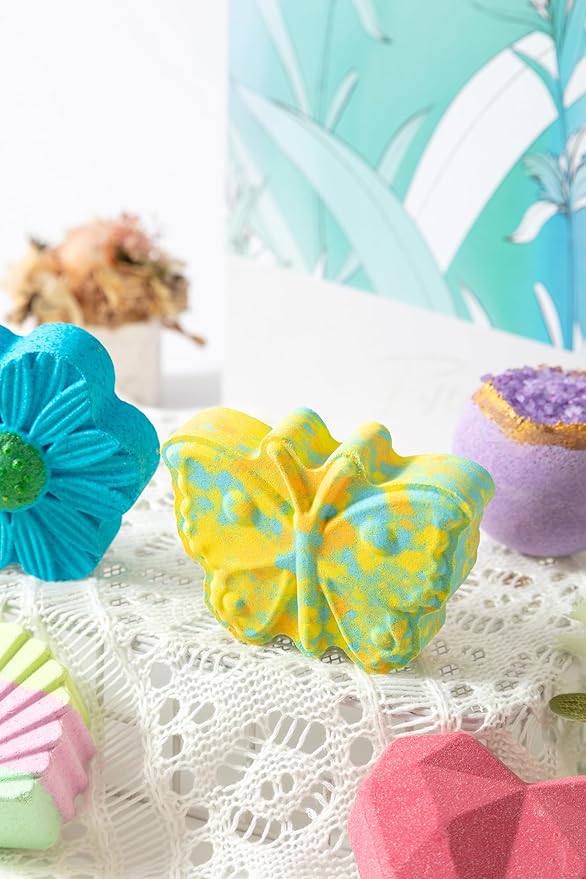 Bath Bombs Gift Set,6 Pcs XXXL (150 g) Bath Bombs, Rich in Essential Oil, Ideal Gift for Christmas,Birthday,Valentine's Day