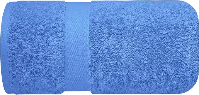 Infinitee Xclusives โ Luxury Bath Sheets Towels โ 1 Pack 600 GSM (35X70 Inches) โ 100% Ring Spun Cotton Large Bath Towels for Bathroom (Eloquent Blue, Bath Sheets - Pack 1)