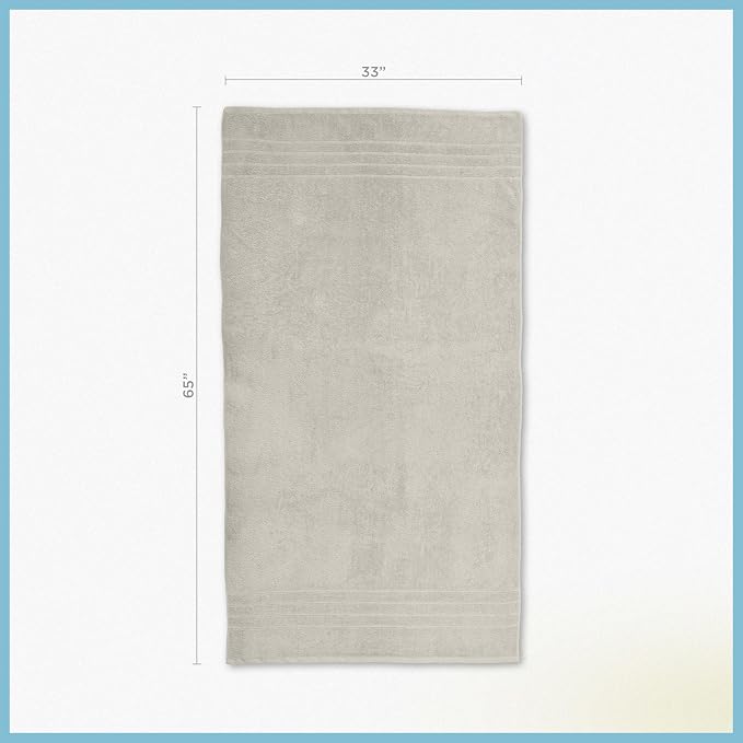 Martex 2-Pack Ultimate Performance Bath Sheet Set, New Sand, 33" x 65" | 100% Cotton, Extra Large Bath Towels, Super Absorbent, Low-Linting, Supersoft