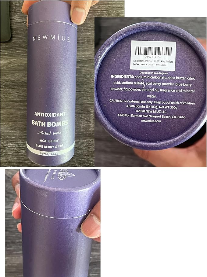 Lavender Bath Bombs Skin Nourishing Moisturize Niacinamide Serum Lavender Blueberry Fig Luxury Fizzing Spa Bubble Bath Gift Set for Sensitive Skin Stress Relief Relaxation Gift Birthday Christmas