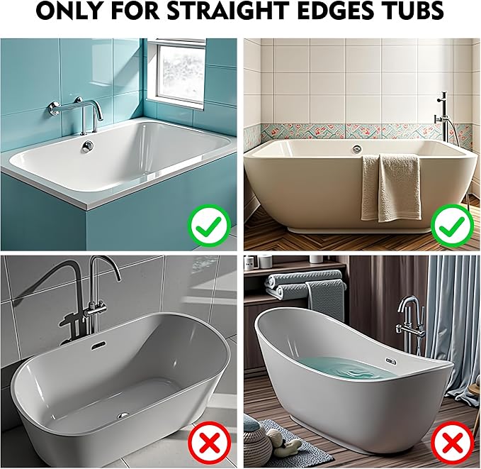 Bathtub Splash Guard,Silicone Splash Guard Play Shelf Bathtub Topper for Kids with Strong Suction Cups,Toy Holder,Toddler Bathroom Essentials