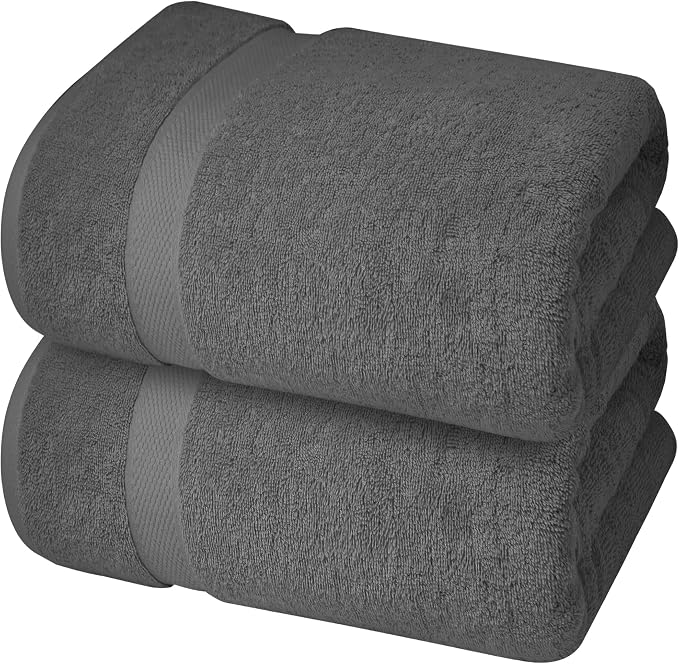 Infinitee Xclusives Jumbo Bath Sheets Towels for Adults – 600 GSM (35X70 Inches)– 100% Ring Spun Cotton, Soft and Absorbent Large Bath Towels for Bathroom (Pack of 2)