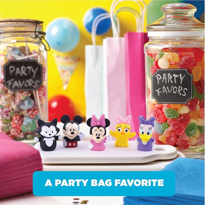 Disney Mickey & Friends 10-Piece Finger Puppet Set - Party Favors, Educational Story Time, Floating Pool & Beach Toys